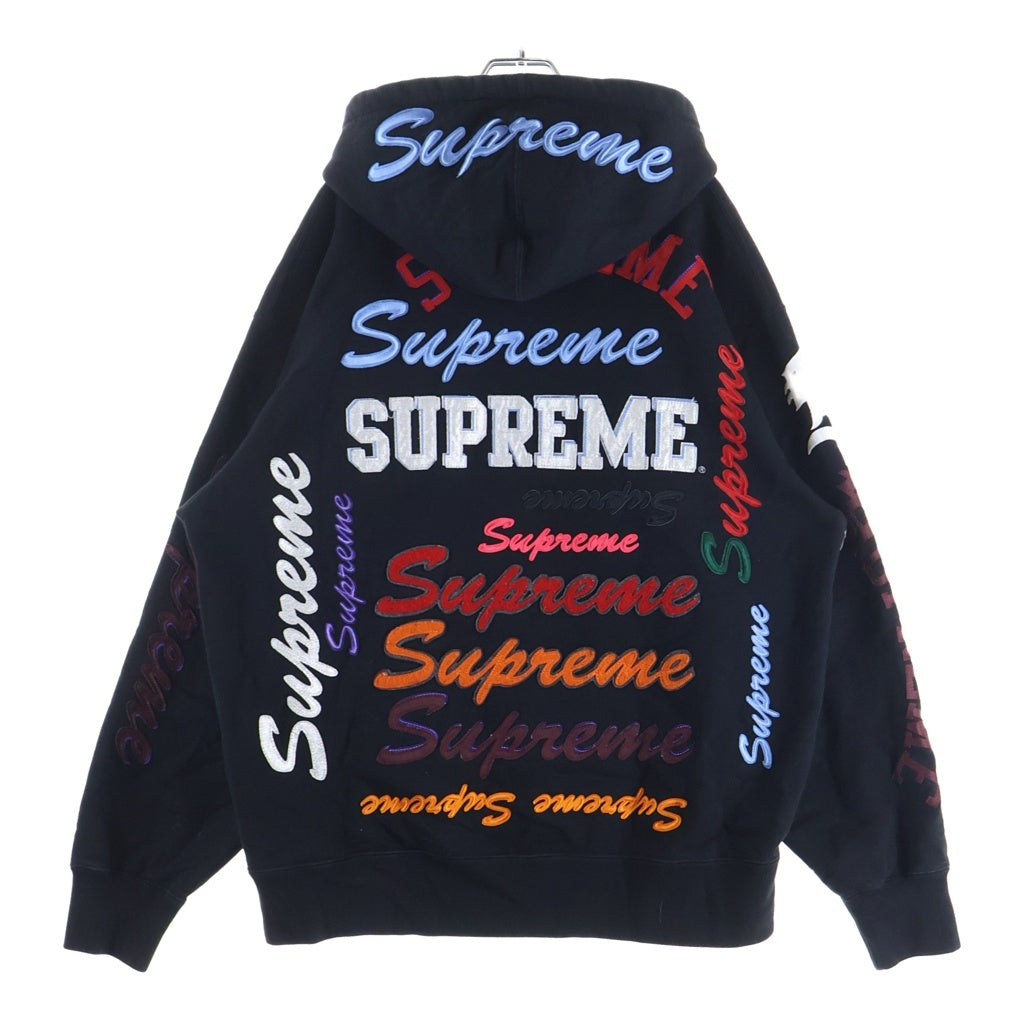 SUPREME(シュプリーム) 21AW multi color classic logo hooded マルチロゴ プルオーバー スウェットパーカー ブラック