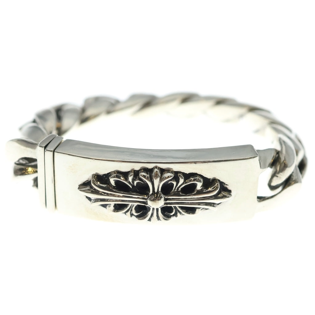 CHROME HEARTS(クロムハーツ) ID FLORAL CRS フローラルクロスIDクラシックリンク ブレスレット 11LINK シルバー BCA164