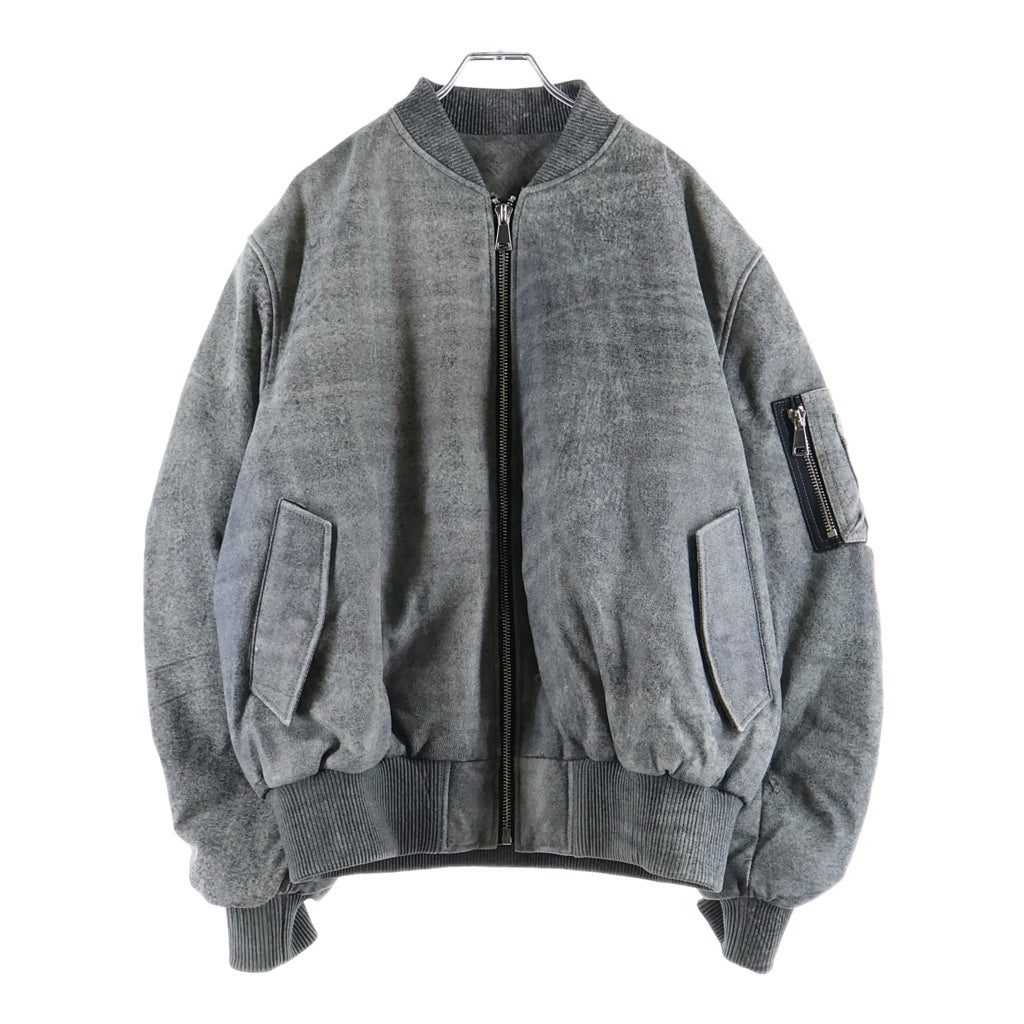 NO BRAND(ノーブランド) kosmas.systems コスマスシステムズ MA-1 Jacket ジップアップフライトボンバージャケット グレー