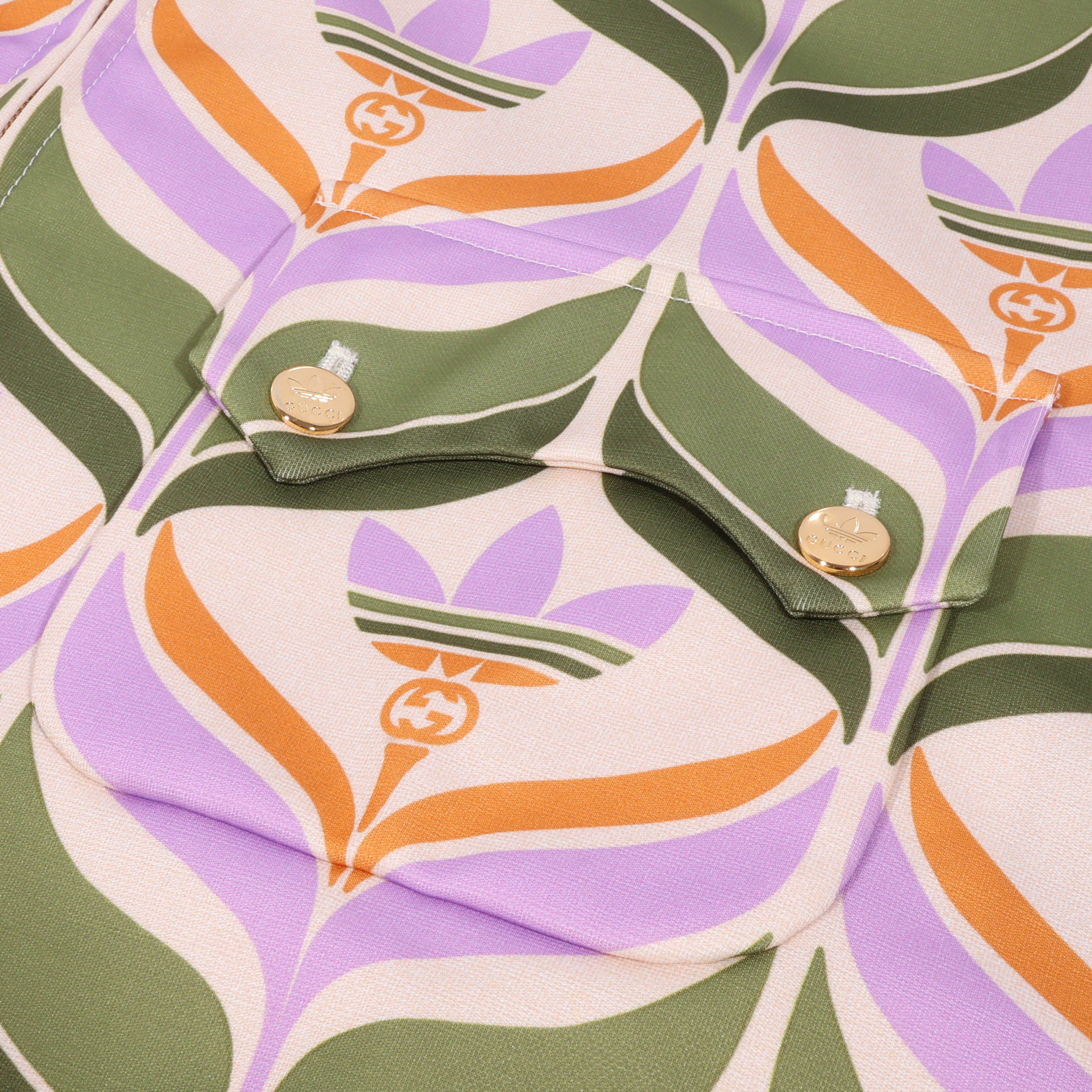 GUCCI(グッチ) 22SS ×adidas Trefoil Print Jacket アディダス トレフォイルプリント トラックジャケット 691425 マルチ レディース