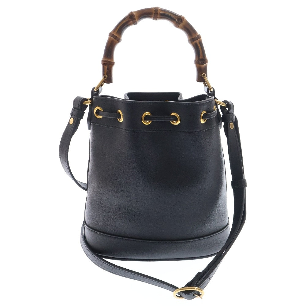 GUCCI(グッチ) GG バンブー ダイアナ 2wayバッグ ハンドバッグ ショルダーバッグブラック レザー 724652