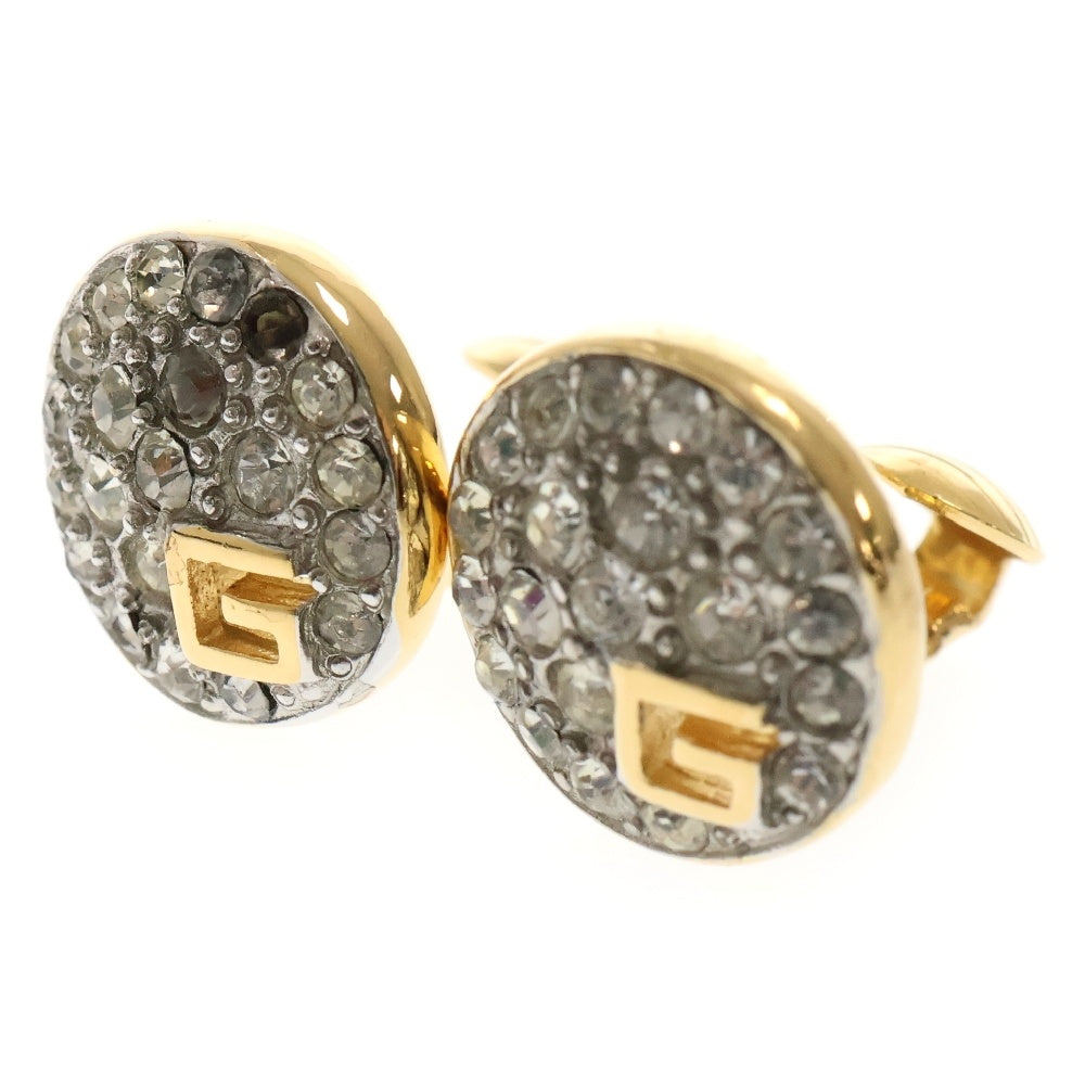 GIVENCHY(ジバンシィ) Gロゴ ラインストーン イヤリング GP ゴールド アクセサリー