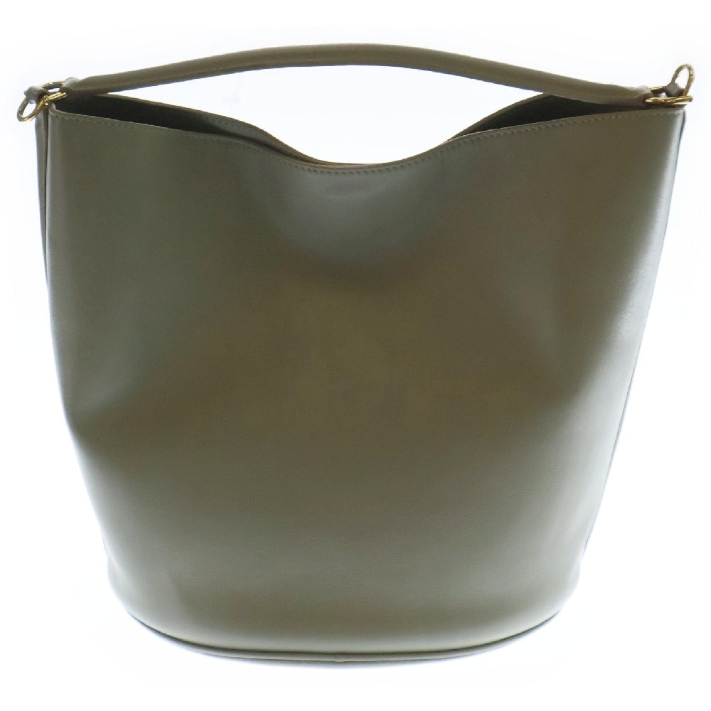 CELINE(セリーヌ) ティーン バケット16 オリーブ カーフレザー 2WAY ショルダーバッグ ハンドバッグ ゴールド金具