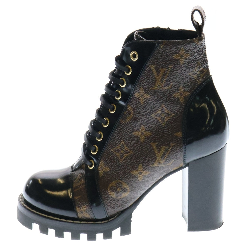 LOUIS VUITTON(ルイヴィトン) モノグラム スタートレイル アンクルブーツ ブラウン サイズ37 1A2Y7W シューズ レディース