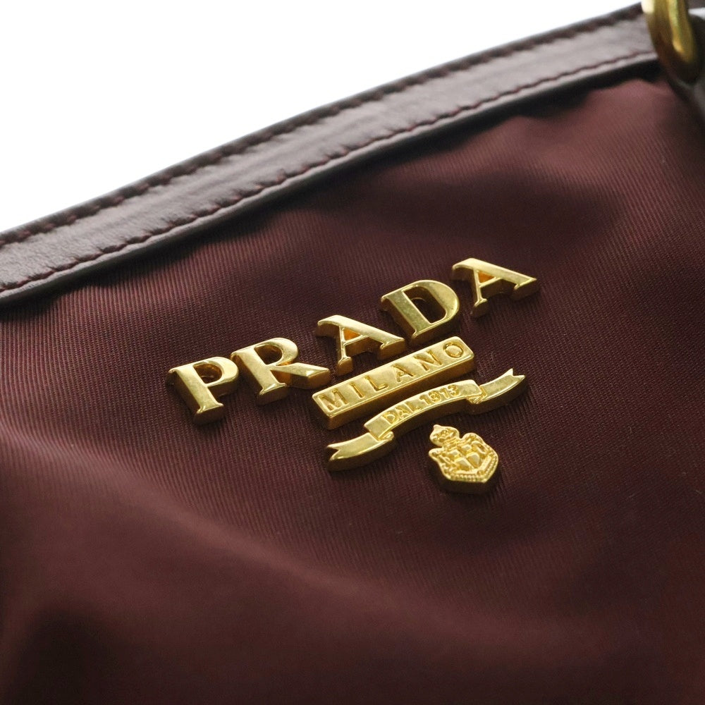 PRADA(プラダ) テスート 2WAY ハンドバッグ ショルダーバッグ レッド ナイロン