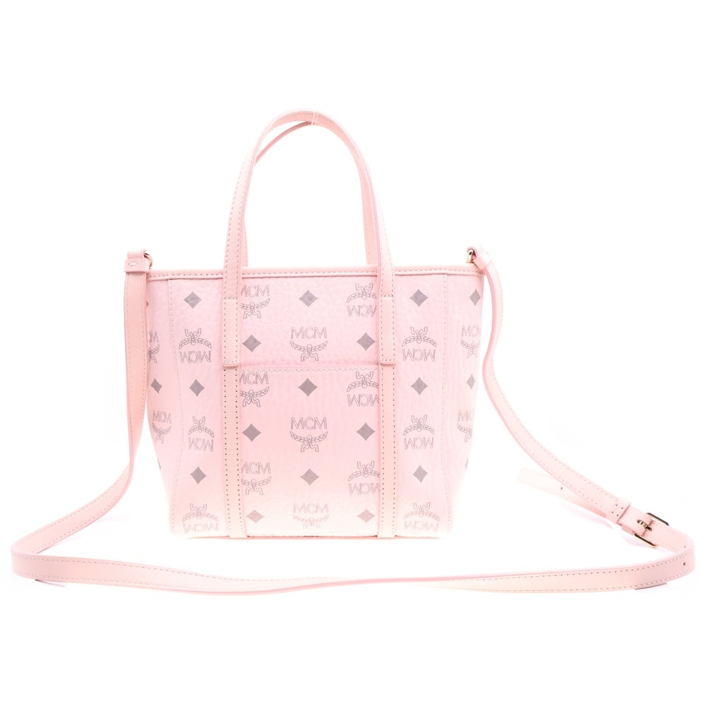MCM(エム シー エム) ×HELLO KITTY TONI SHOPPER ハローキティ トップジップ レザー 2WAY ハンド ショルダーバッグ ピンク レディース 7844276756