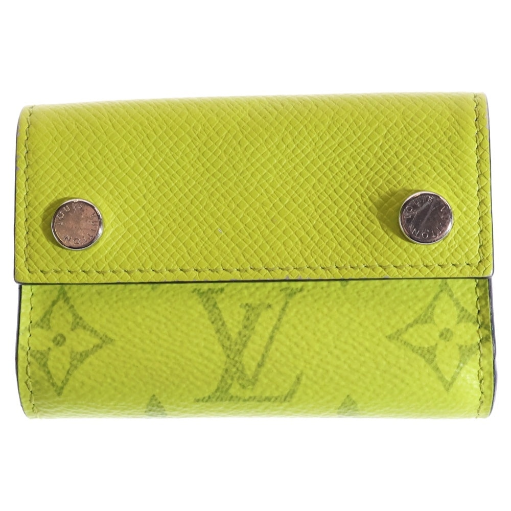 LOUIS VUITTON(ルイヴィトン) タイガラマ コンパクトウォレット コインケース 三つ折り財布 イエロー シルバー金具 PVC M67629
