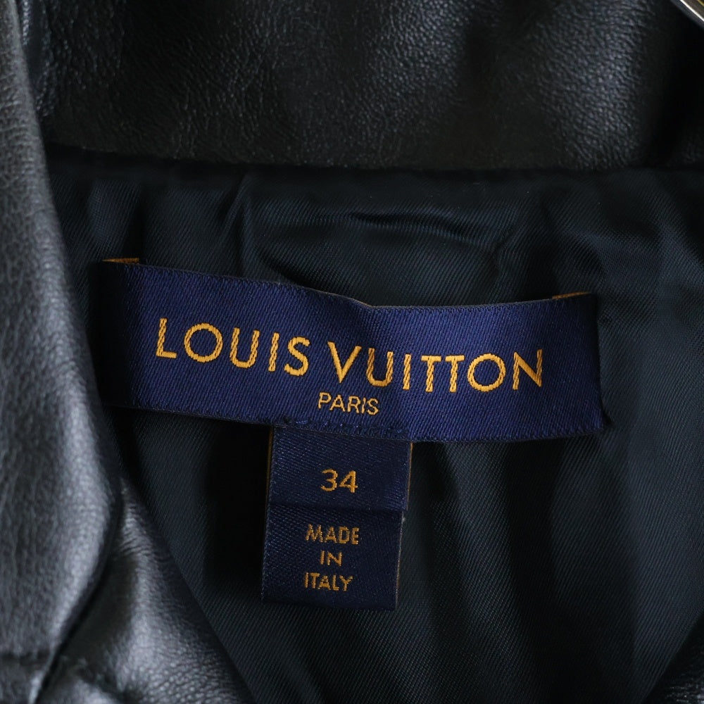 LOUIS VUITTON(ルイヴィトン) 20SS モノグラム柄プリント 切り替え レースアップ スナップボタン ナイロン ショート クロップド ジャケット ブラック/グレー レディース RW201A TSS FIJA18