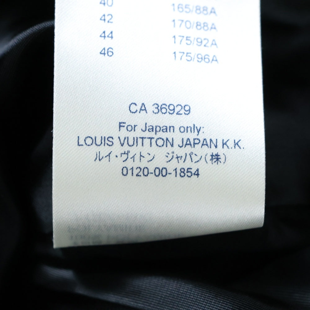 LOUIS VUITTON(ルイヴィトン) 20SS モノグラム柄プリント 切り替え レースアップ スナップボタン ナイロン ショート クロップド ジャケット ブラック/グレー レディース RW201A TSS FIJA18
