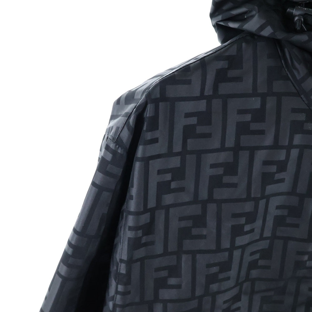 FENDI(フェンディ) ×K-WAY ケイウェイ ズッカ柄 リバーシブル ナイロンジャケット ブラック/ネイビー FAA803