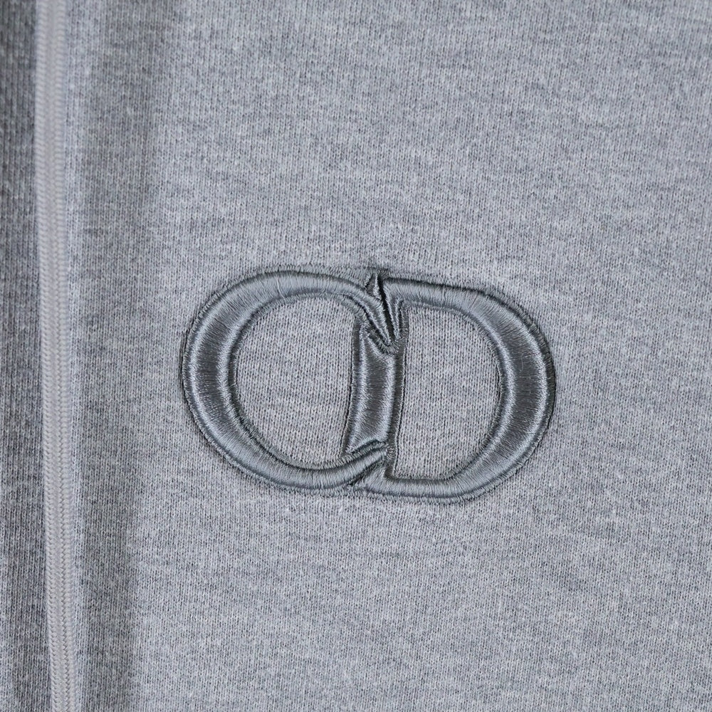 DIOR(ディオール) 19AW CDロゴ刺繍 プルオーバースウェットパーカー フーディー グレー 943J600A0531
