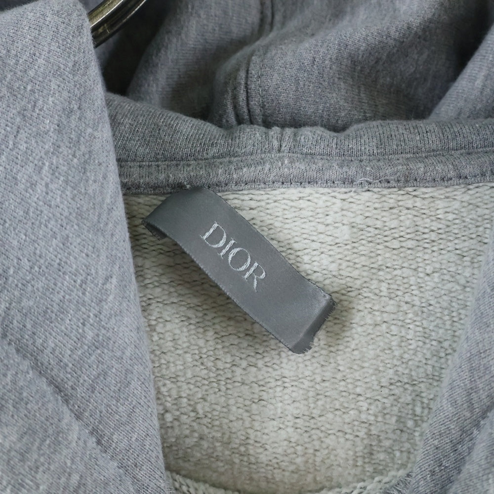DIOR(ディオール) 19AW CDロゴ刺繍 プルオーバースウェットパーカー フーディー グレー 943J600A0531