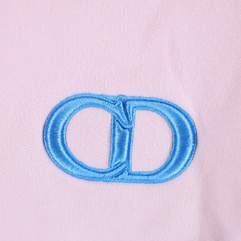 Christian Dior(クリスチャンディオール) CDロゴ刺繍 プルオーバースウェットパーカー フーディー ピンク 113J698B0531