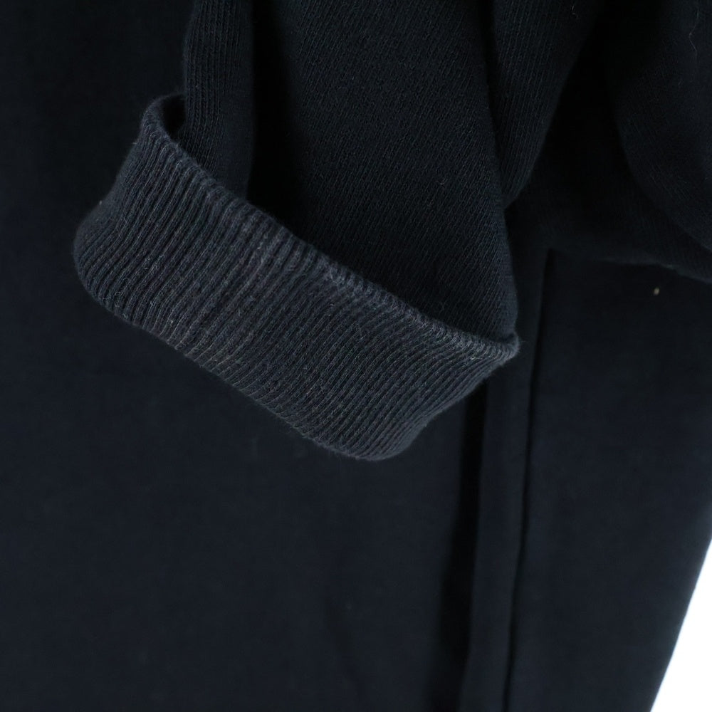 SAINT LAURENT PARIS(サンローランパリ) スタッズ コットン ジップアップ スウェットパーカー フーディー ブラック 605232