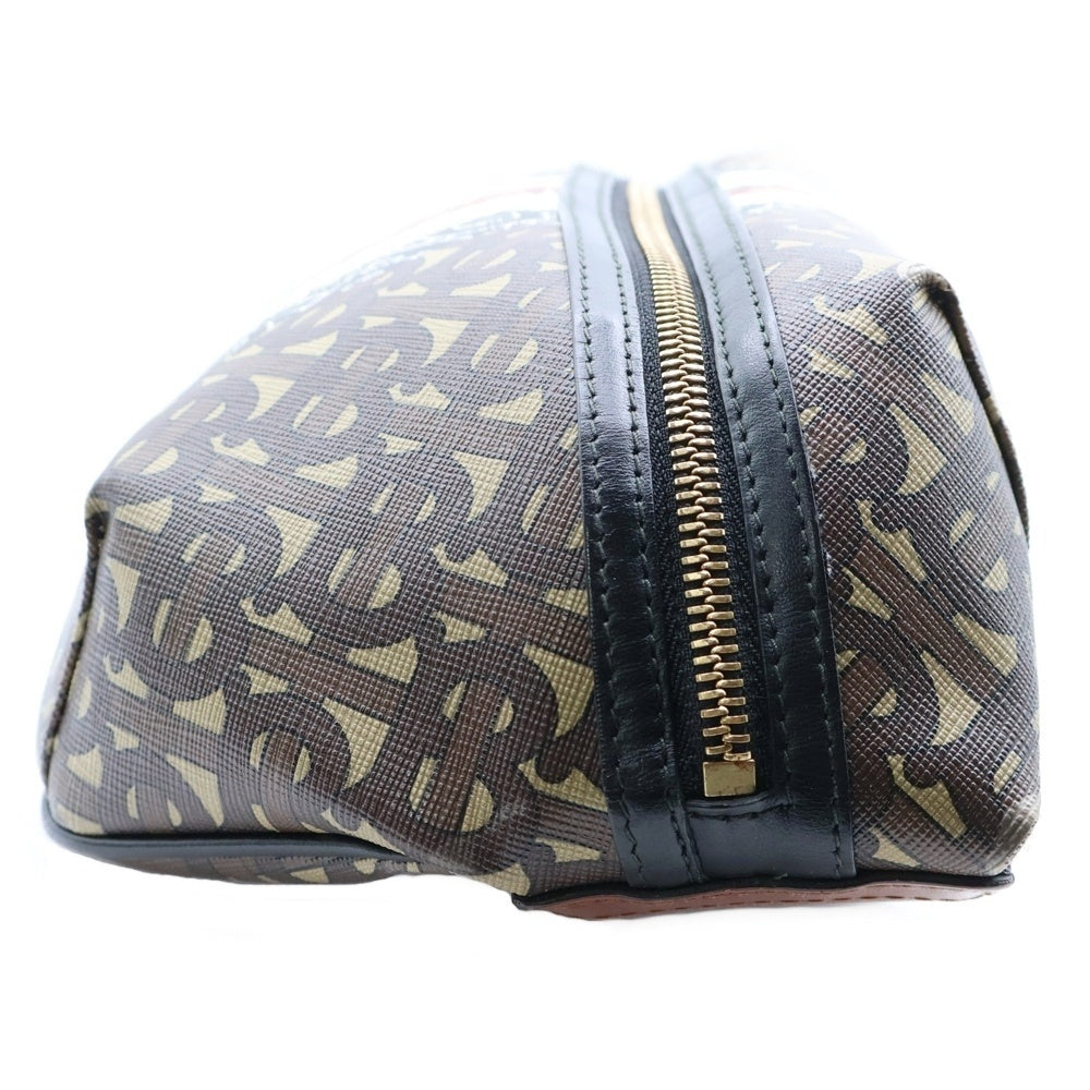 BURBERRY(バーバリー) TBモノグラム ウエストポーチ ボディバッグ ショルダーバッグ ブラウン×ブラック ゴールド金具 8021483