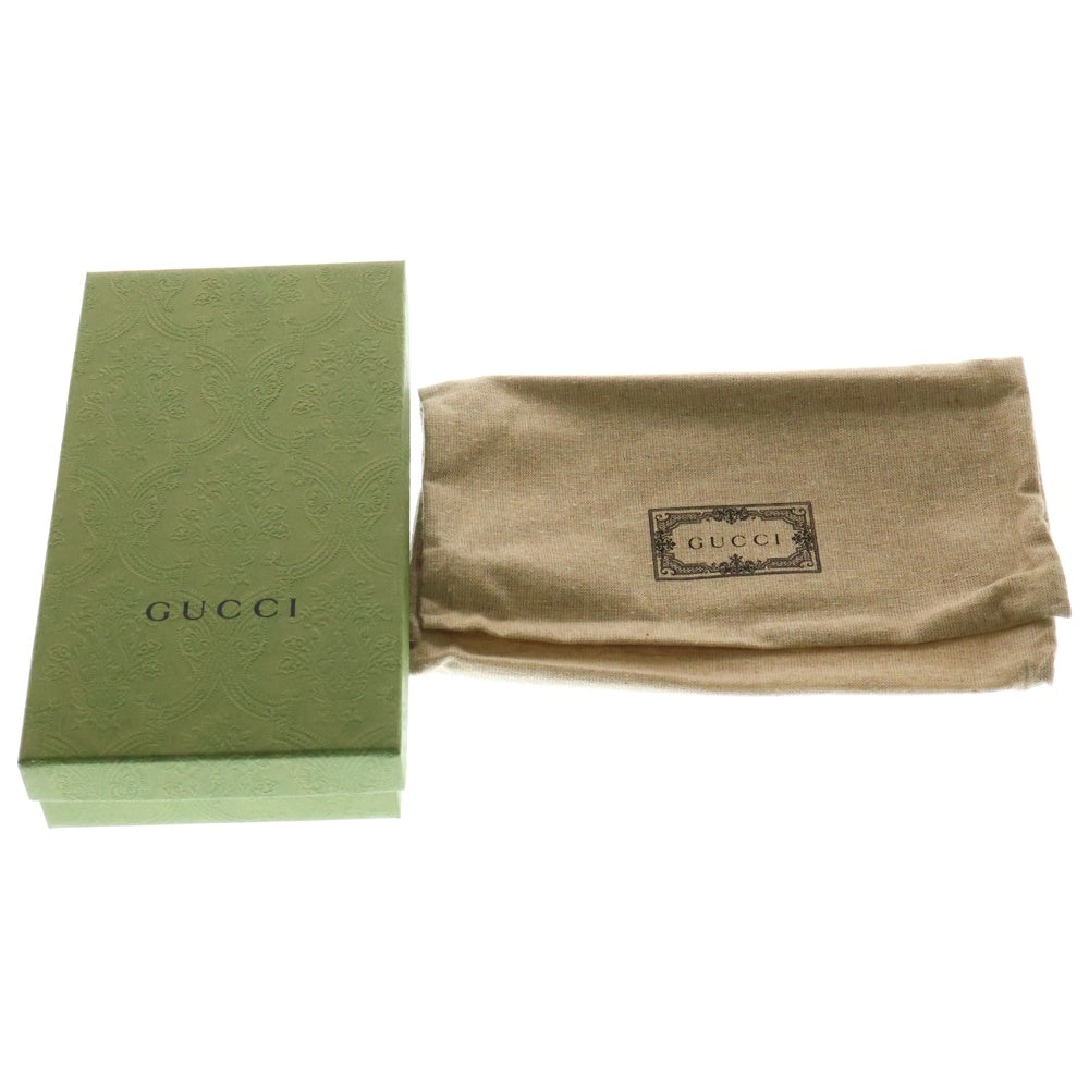 GUCCI(グッチ) ×ばなにゃ GGスプリーム ウエスタン プリント キャンバス ラウンドファスナー ロングウォレット 長財布 ゴールド金具 ベージュ 701060