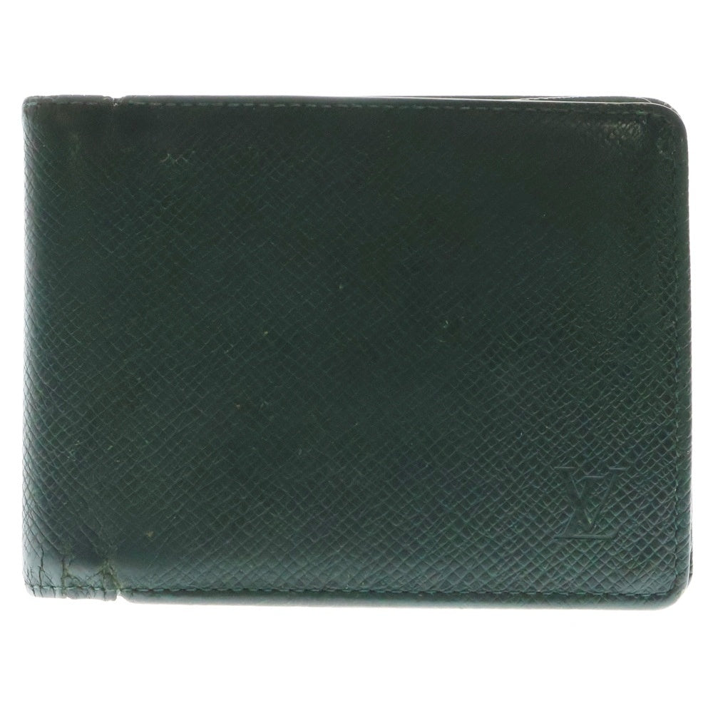 LOUIS VUITTON(ルイヴィトン) ポルト ビエ 3ヴォレ タイガ アルドワーズ レザーコンパクトウォレット 二つ折り財布 グリーン M30422