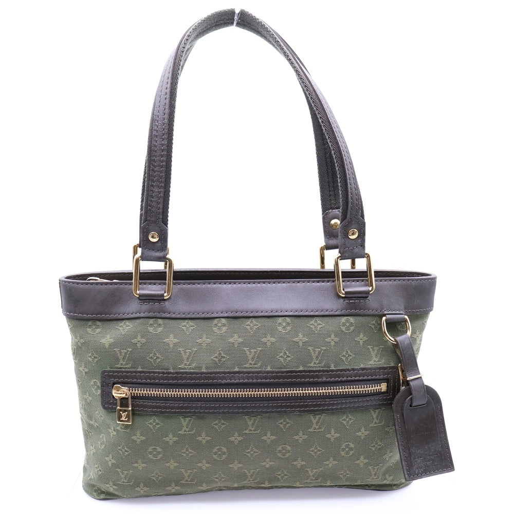 LOUIS VUITTON(ルイヴィトン) モノグラム ミニラン ルシーユPM ハンドバッグ カーキ キャンバス×レザー