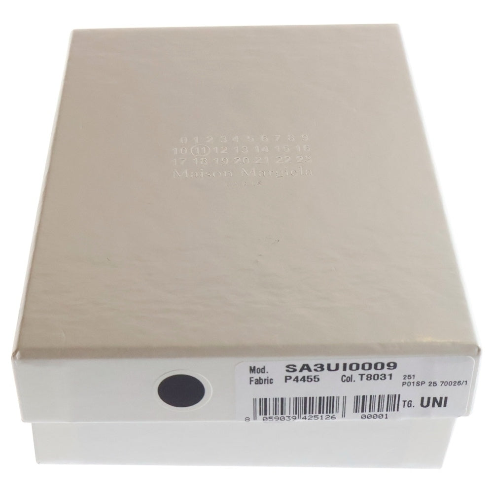 Maison Margiela 11(メゾンマルジェラ11) 4ステッチ レザー チェーンウォレット ショルダーポーチ ミニバッグ シルバー金具 グレー SA3UI0009