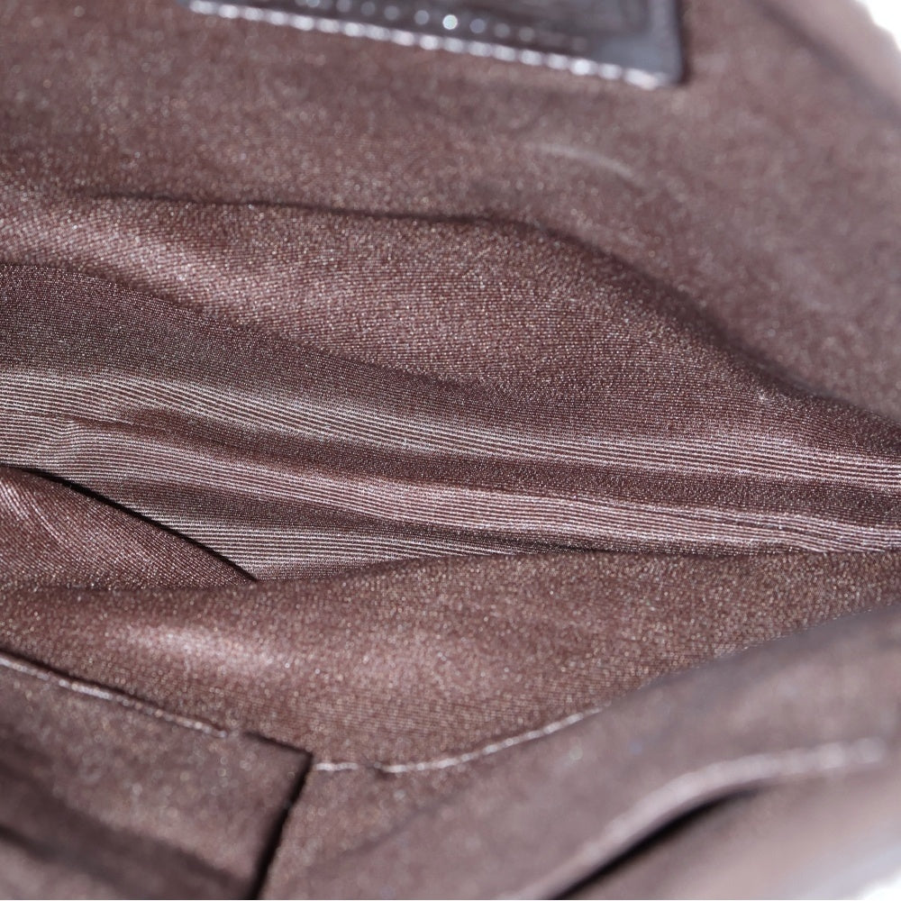 COACH(コーチ) ネームタグ付 シグネチャーロゴレザートートバッグ ブラウン