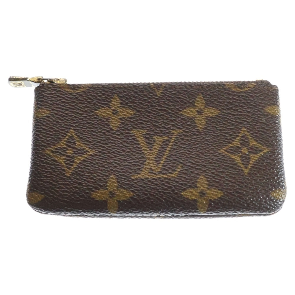 LOUIS VUITTON(ルイヴィトン) モノグラム ポシェットクレ バッグチャーム キーホルダー キーケース 小物入れ ブラウン ゴールド金具 PVC M62650