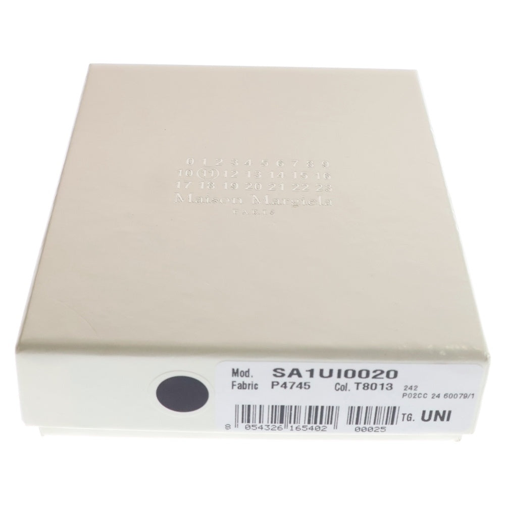 Maison Margiela 11(メゾンマルジェラ11) 4ステッチ 二つ折り財布 コンパクトウォレット カードケース ブラック レザー