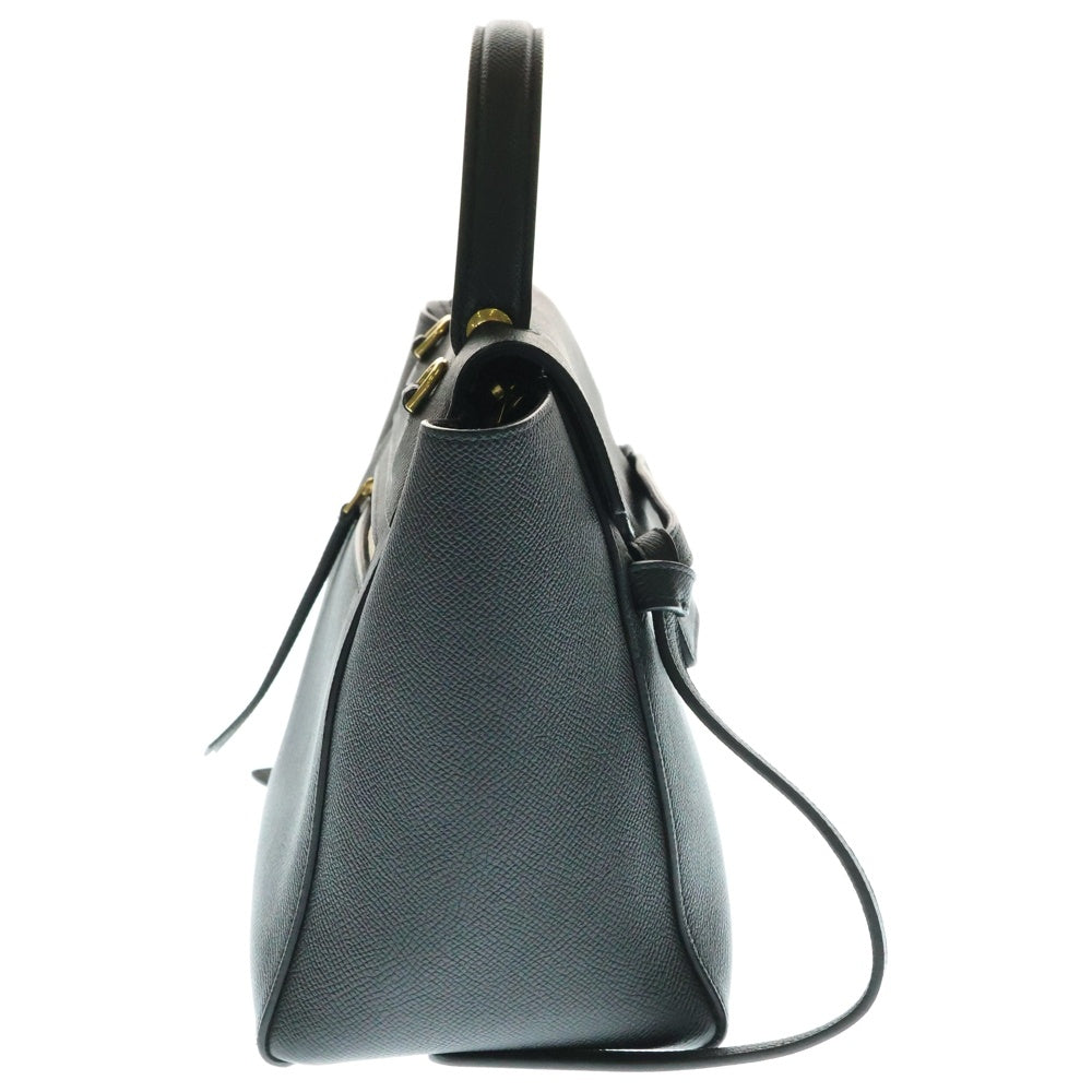 CELINE(セリーヌ) ベルトバッグ マイクロ 2WAYバッグ ショルダーバッグ ハンドバッグ ブラック ゴールド金具 レザー