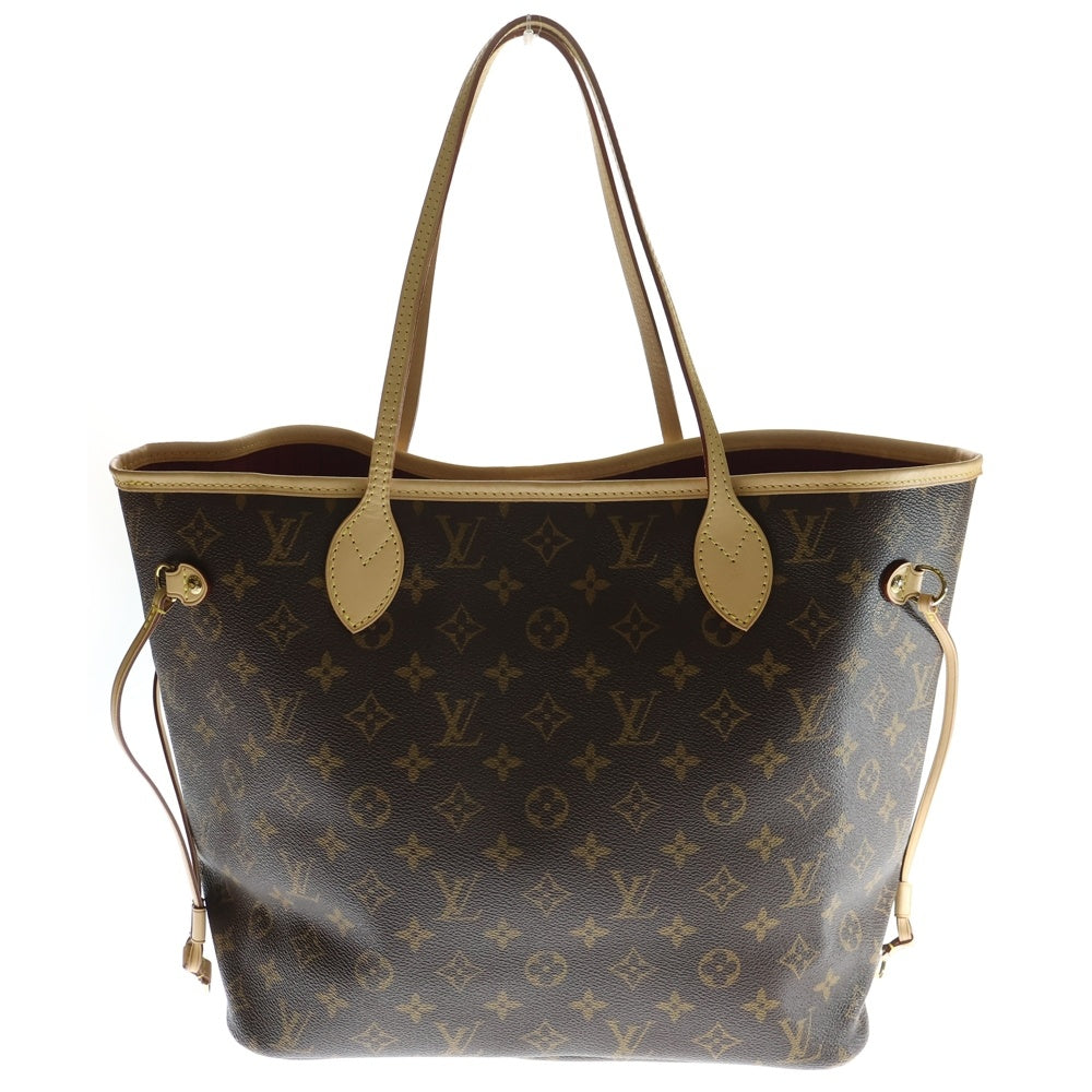LOUIS VUITTON(ルイヴィトン) モノグラム ネヴァーフルMM ポーチ付レザートートバッグ ブラウン レディース M46987 イニシャル有