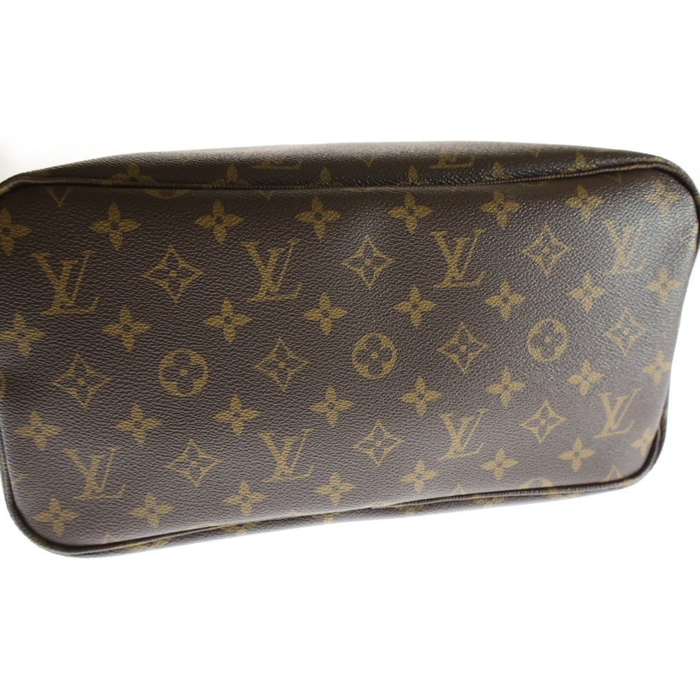 LOUIS VUITTON(ルイヴィトン) モノグラム ネヴァーフルMM ポーチ付レザートートバッグ ブラウン レディース M46987 イニシャル有