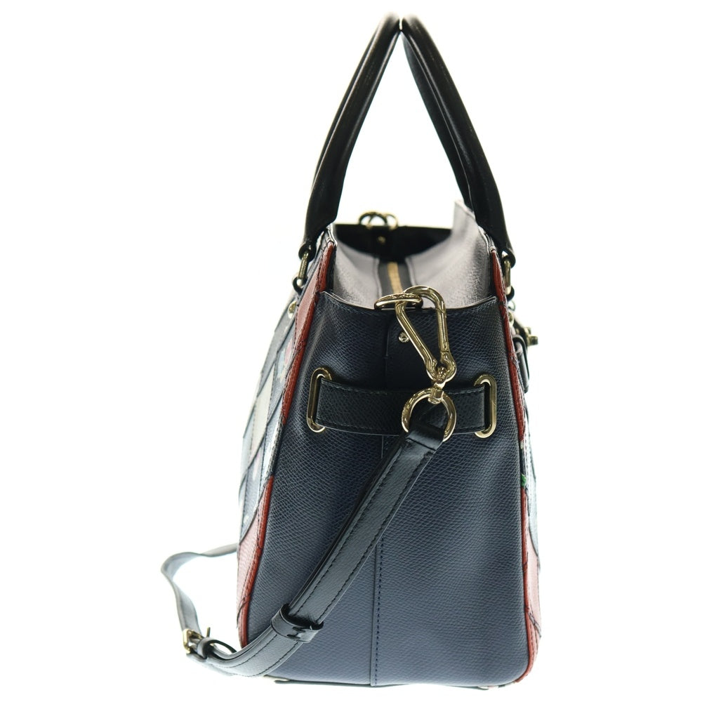 COACH(コーチ) 2WAYバッグ トートバッグ ハンドバッグ ショルダーバッグ 花柄 マルチカラー レザー ゴールド金具