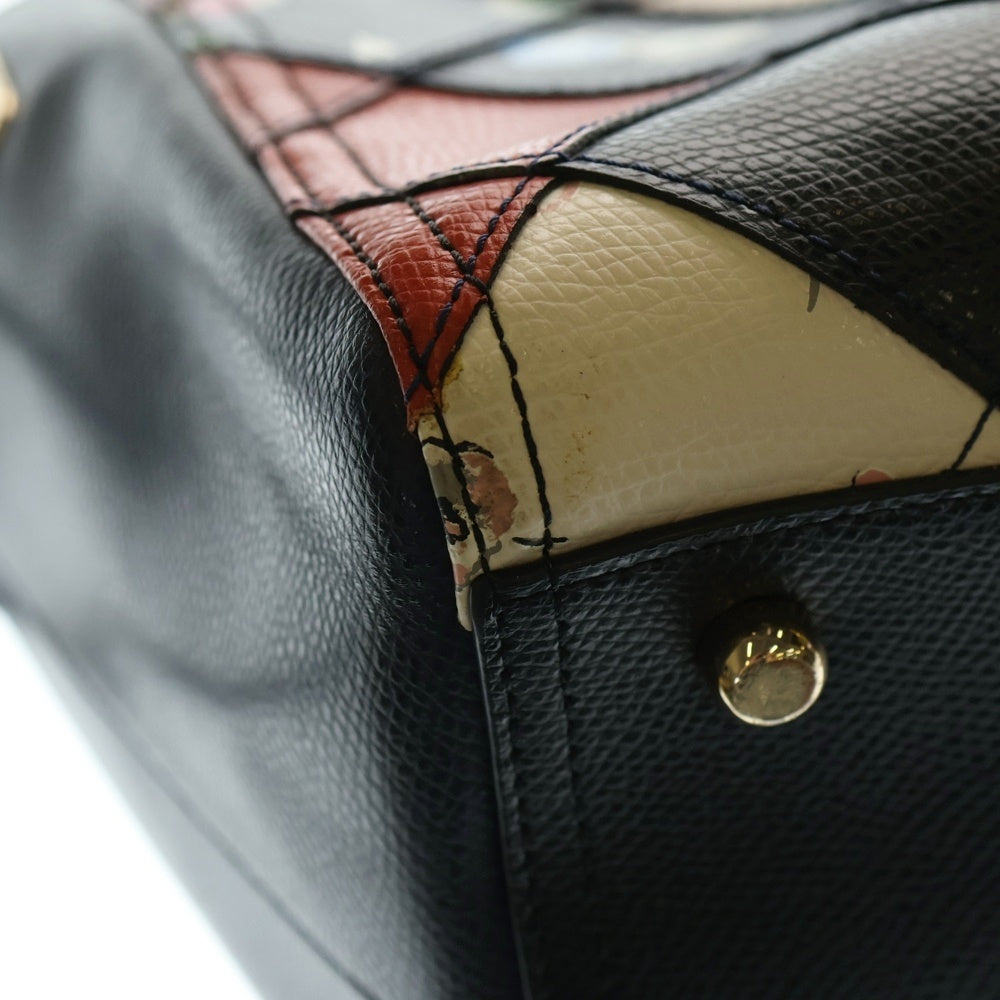 COACH(コーチ) 2WAYバッグ トートバッグ ハンドバッグ ショルダーバッグ 花柄 マルチカラー レザー ゴールド金具