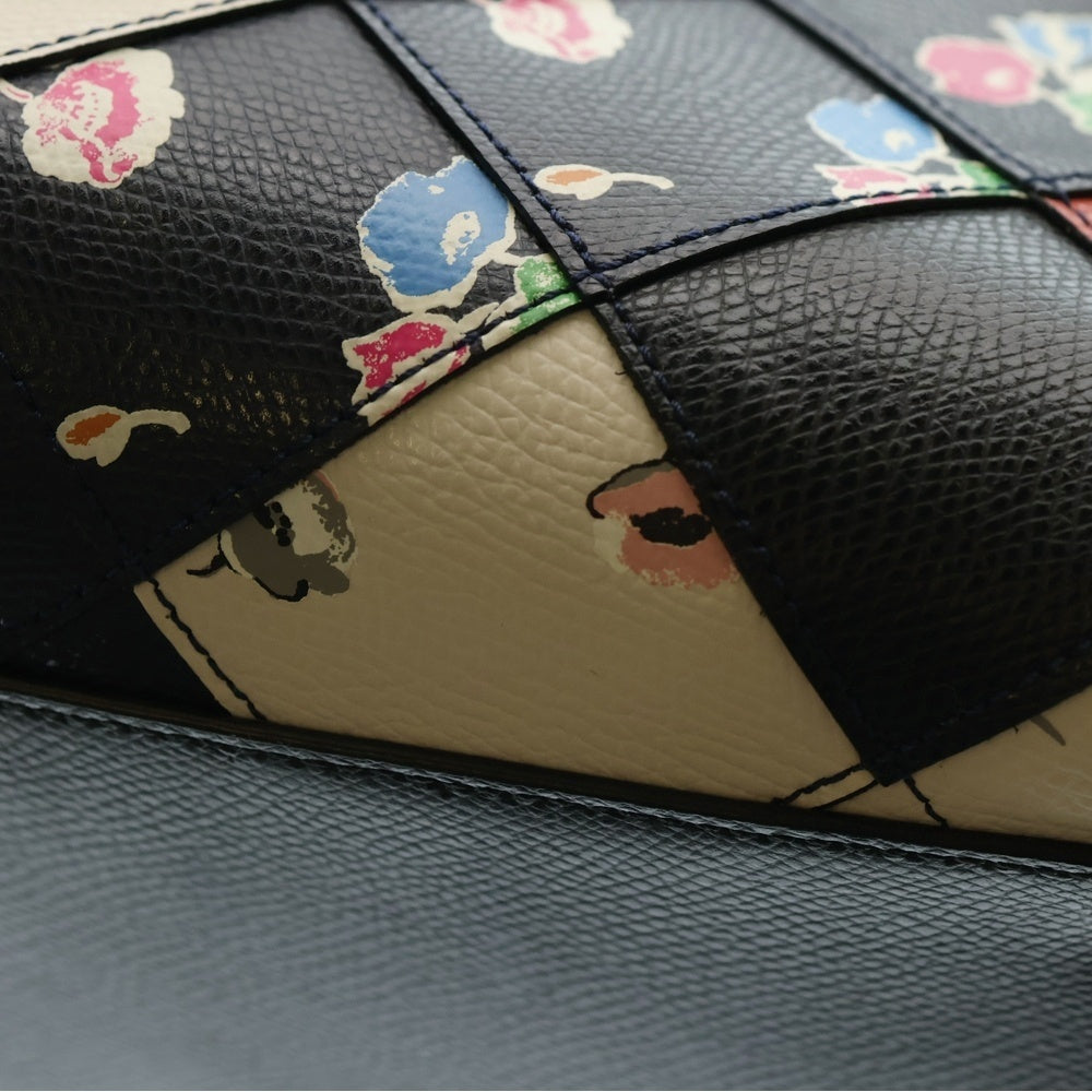COACH(コーチ) 2WAYバッグ トートバッグ ハンドバッグ ショルダーバッグ 花柄 マルチカラー レザー ゴールド金具