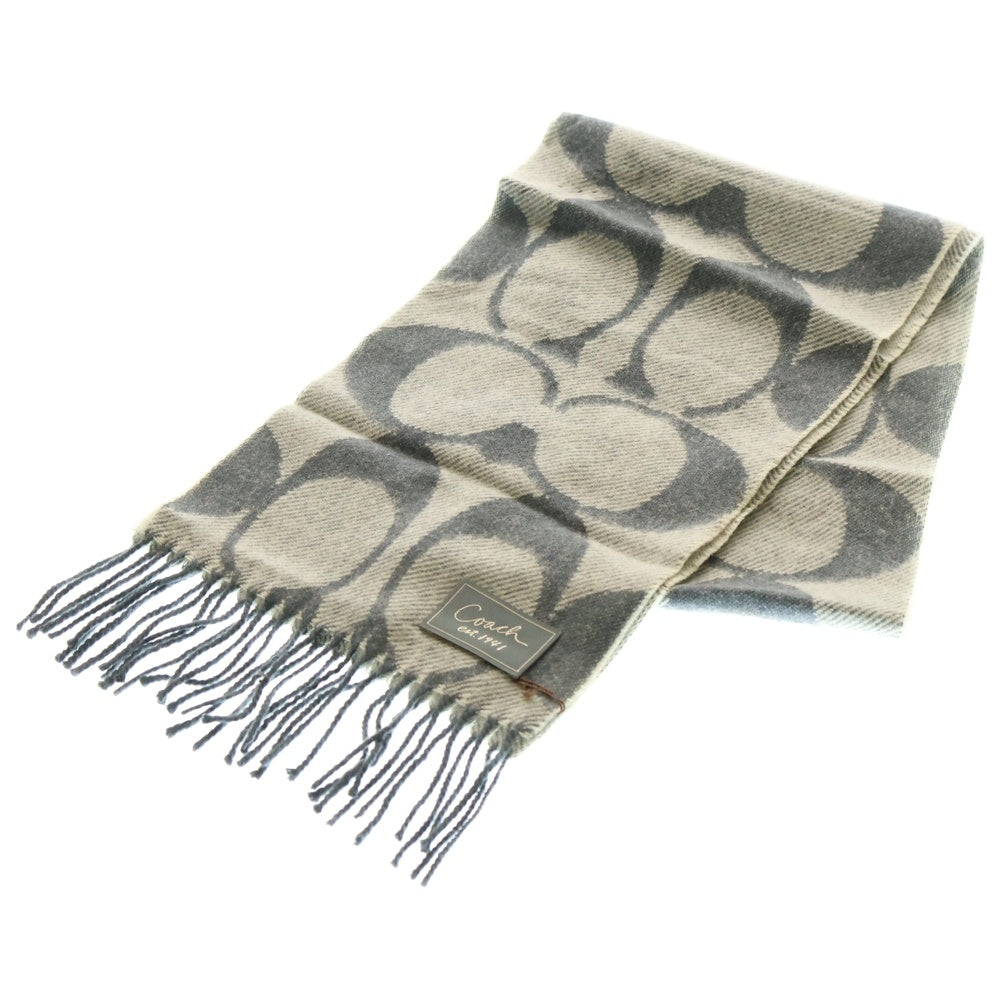 COACH(コーチ) シグネチャー マフラー ストール グレー