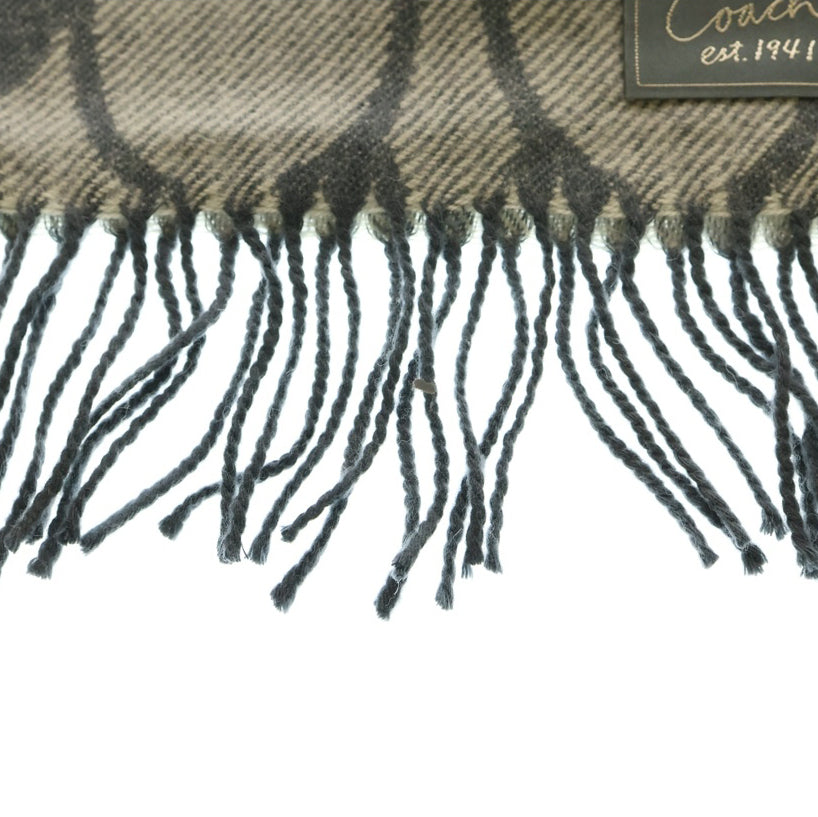 COACH(コーチ) シグネチャー マフラー ストール グレー