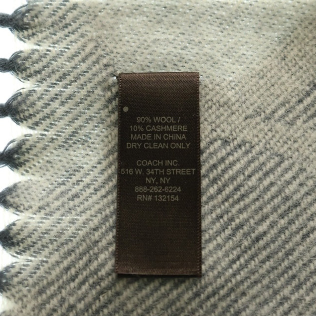 COACH(コーチ) シグネチャー マフラー ストール グレー