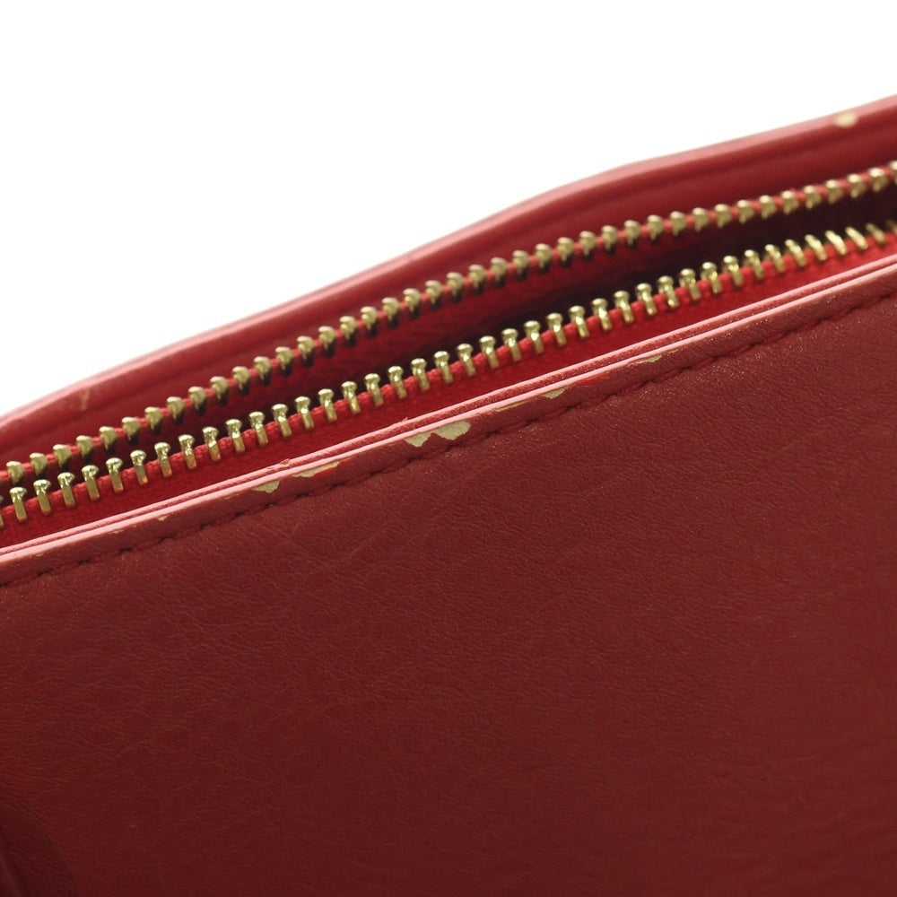 Folli Follie(フォリフォリ) 2WAYバッグ ミニトートバッグ ハンドバッグ ショルダーバッグ レッド レザー ゴールド金具