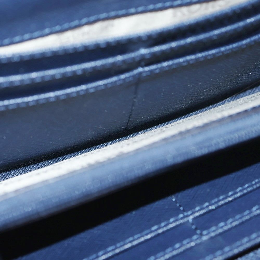 MICHAEL KORS(マイケルコース) ロングウォレット 長財布 カードケース ネイビー ゴールド金具 レザー