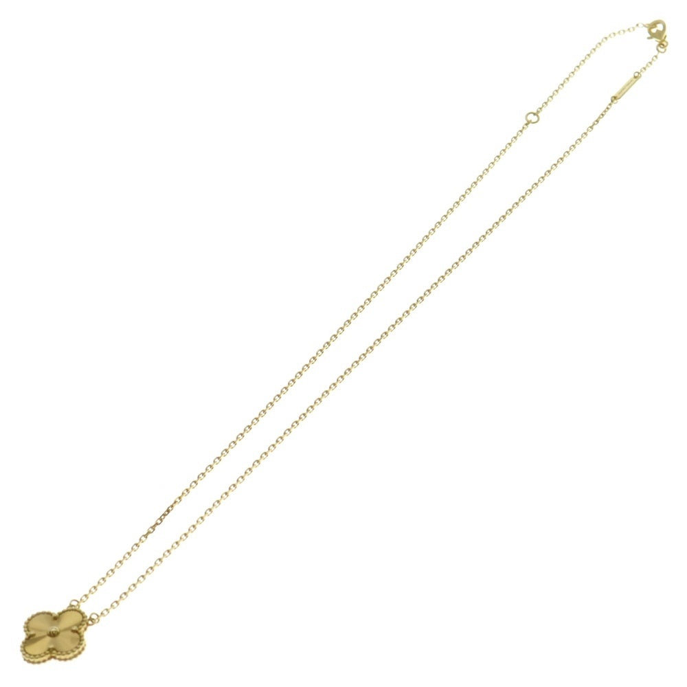 Van Cleef & Arpels(ヴァンクリーフアンドアーペル) ヴィンテージアルハンブラ ギョーシェ ネックレス ペンダント Au750 K18 YG イエローゴールド