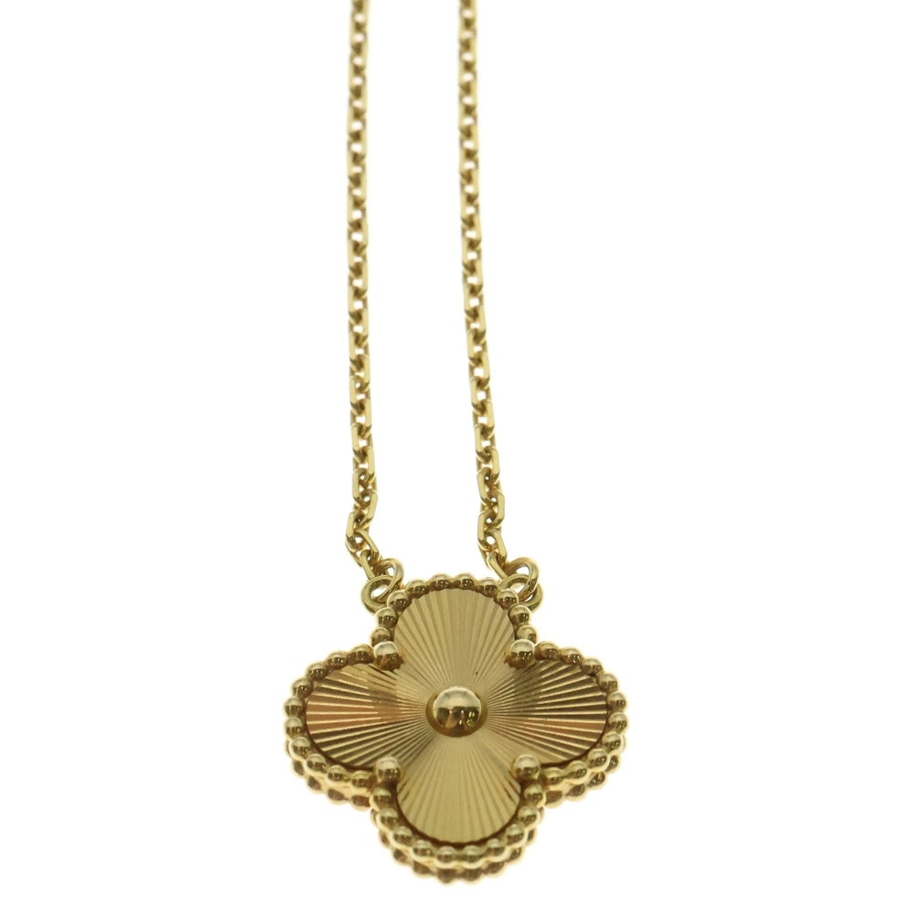 Van Cleef & Arpels(ヴァンクリーフアンドアーペル) ヴィンテージアルハンブラ ギョーシェ ネックレス ペンダント Au750 K18 YG イエローゴールド