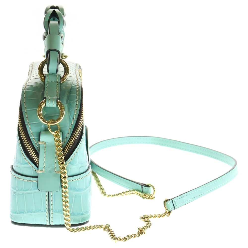 Chloe(クロエ) ダリア 2wayショルダーバッグ ハンドバッグ 型押し グリーン レザー