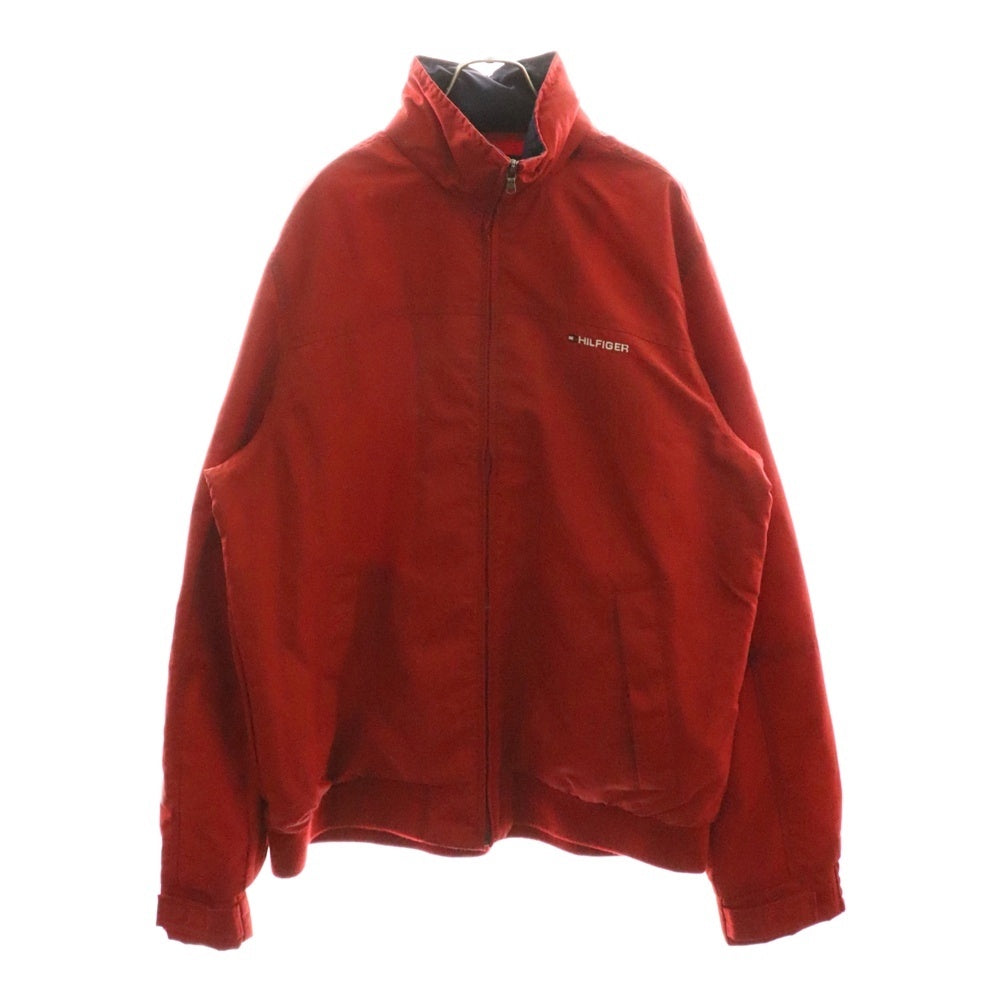 TOMMY HILFIGER(トミーヒルフィガー) ロゴ刺繍ナイロンジャケット レッド