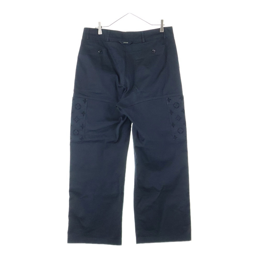 LOUIS VUITTON(ルイヴィトン) 24SS モノグラム フロッキープリント マルチポケット カーゴパンツ ブラック M241MQ FUG HQP45W
