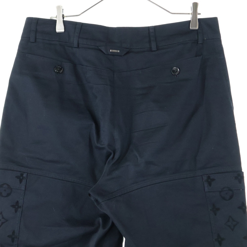 LOUIS VUITTON(ルイヴィトン) 24SS モノグラム フロッキープリント マルチポケット カーゴパンツ ブラック M241MQ FUG HQP45W