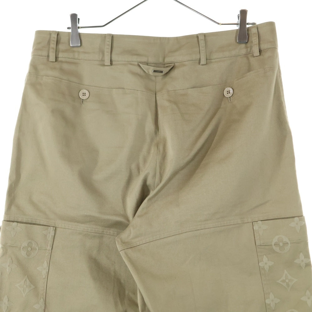 LOUIS VUITTON(ルイヴィトン) 24SS モノグラム フロッキープリント マルチポケット カーゴパンツ ベージュ M242MQ FUG HQP45W