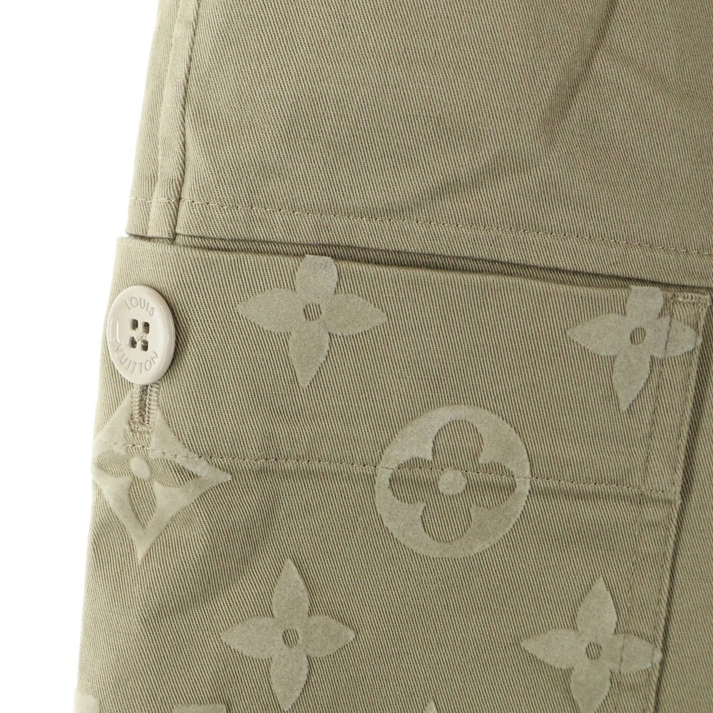 LOUIS VUITTON(ルイヴィトン) 24SS モノグラム フロッキープリント マルチポケット カーゴパンツ ベージュ M242MQ FUG HQP45W