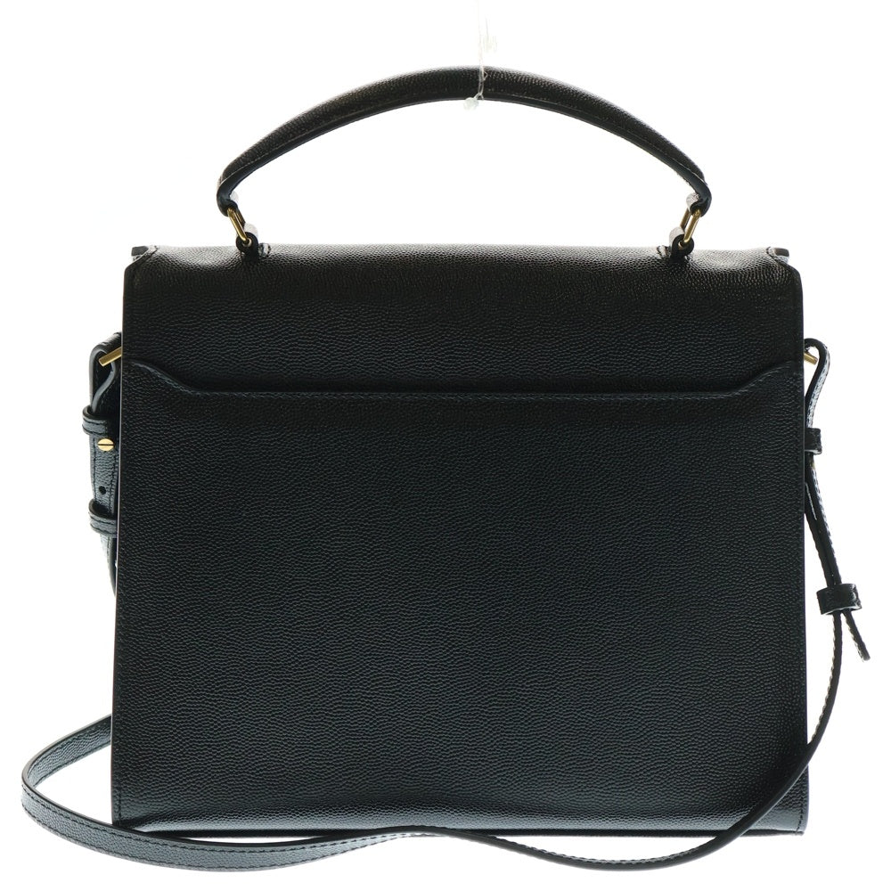 SAINT LAURENT PARIS(サンローランパリ) カサンドラ トップハンドル ミディアム 2wayハンドバック ショルダーバッグ ブラック レザー 578000