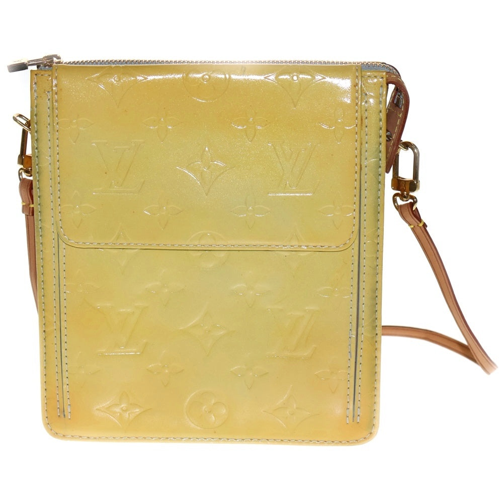 LOUIS VUITTON(ルイヴィトン) モノグラムヴェルニ モット ハンドバッグ ミニバッグ ゴールド金具 イエロー パテント×レザー M91059