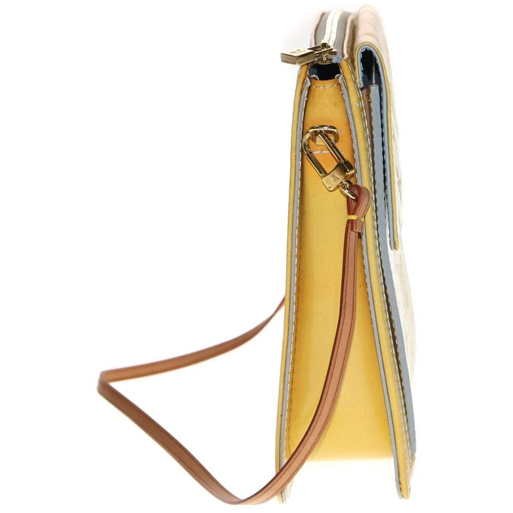 LOUIS VUITTON(ルイヴィトン) モノグラムヴェルニ モット ハンドバッグ ミニバッグ ゴールド金具 イエロー パテント×レザー M91059