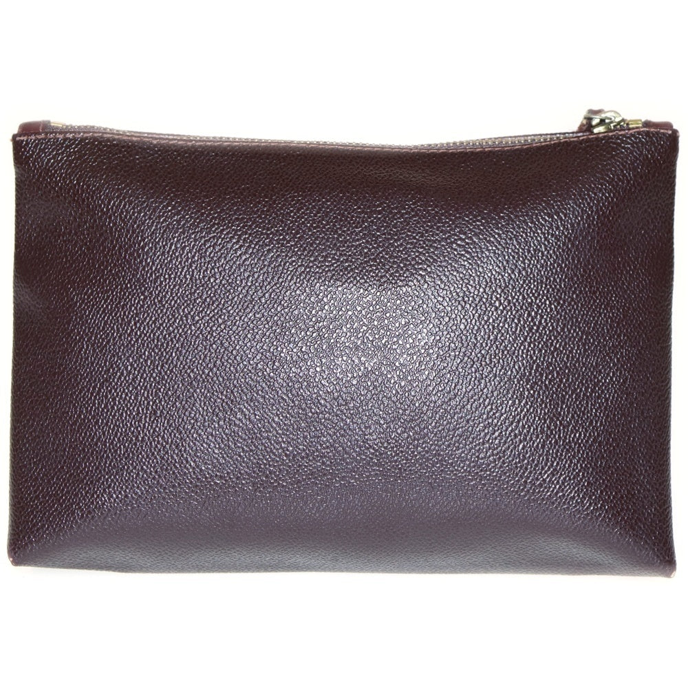 TRUSSARDI(トラサルディ) レザーポーチ ケース 収納 ブラウン ゴールド金具