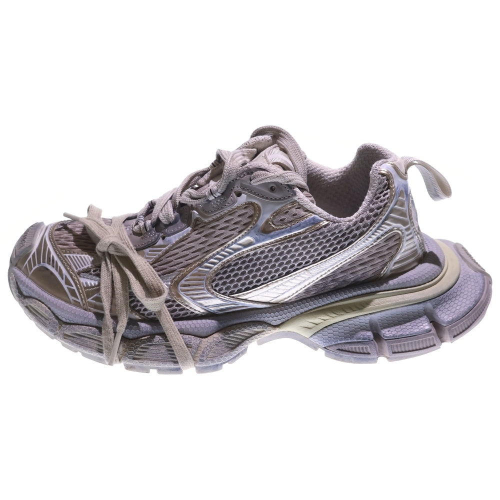 BALENCIAGA(バレンシアガ) 3XL ユーズド加工 メッシュ レースアップ ローカットシューズ スニーカー グレー 734734